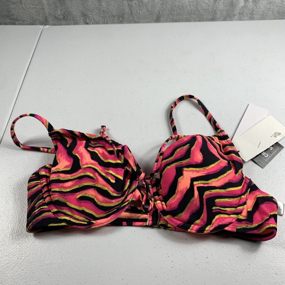 Salt + Cove Juniors Bikini Top Women's Small Multi Strappy Underwire Push-up NWT